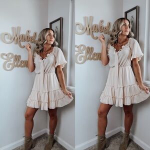 Favlux flirty blush babydoll dress size Large